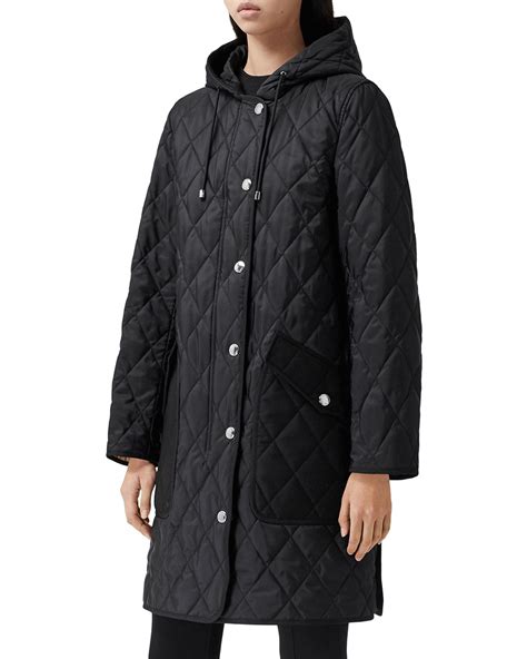 Quilted Thermoregulated Coat in Black 